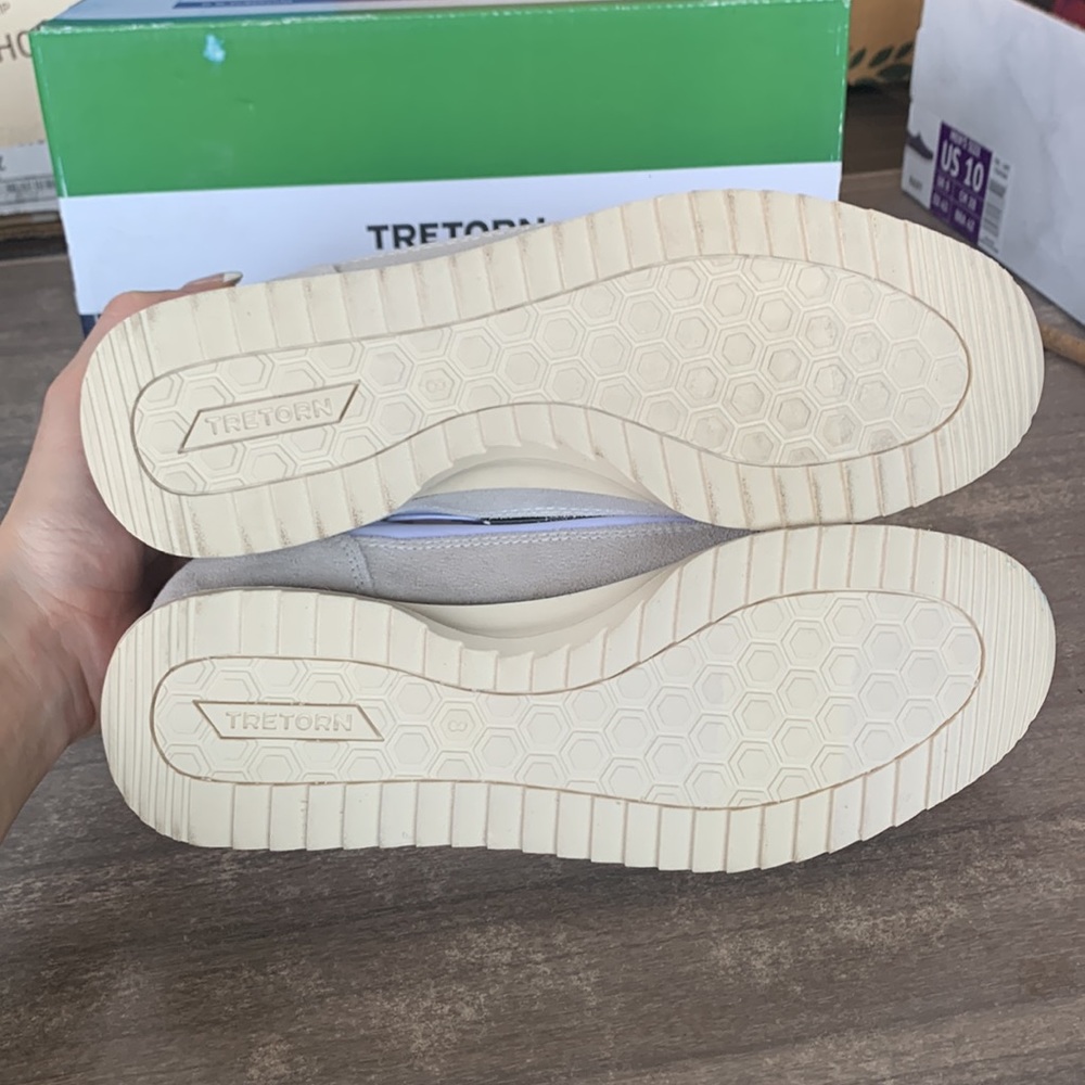 NIB Womens Tretorn Rawlins Casual Athletic Sneaker Leather White Navy - Picture 5 of 5